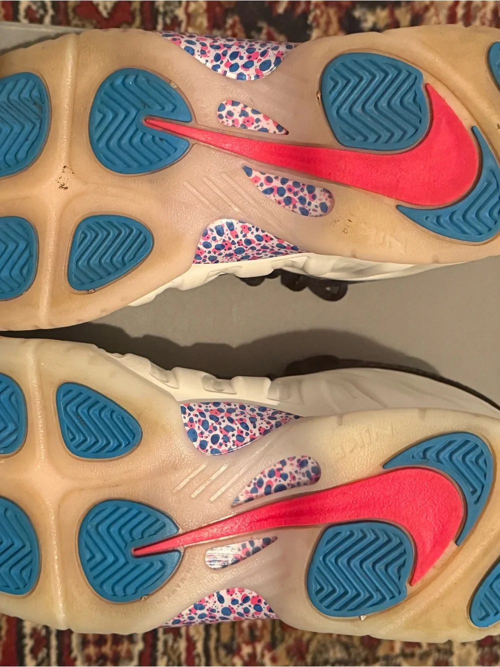 Nike Air Foamposite Pro 3D - Bright Blue Swoosh and Multicolor Speckle